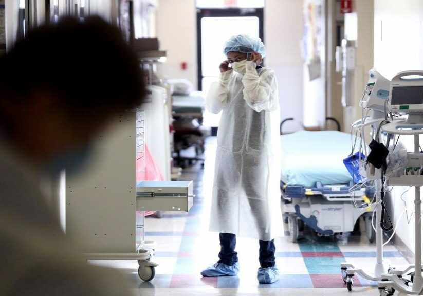 Nurses in the emergency department of a hospital.