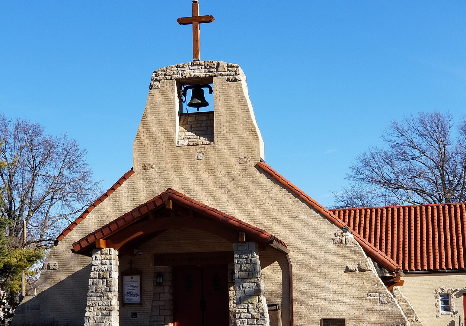 a photo of the catholic church in Mission Woods