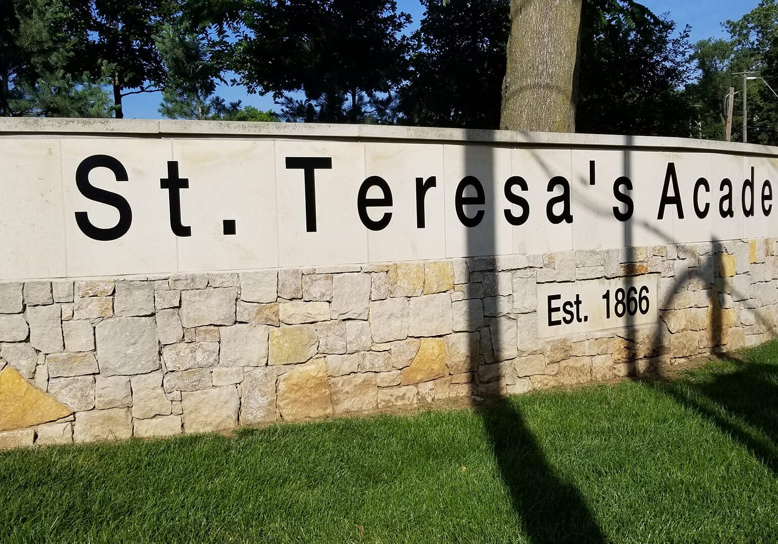 sign out front of st. teresa's