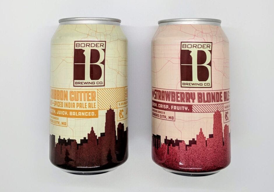 Border Brewing Co.'s Ribbon Cutter and Strawberry Blonde Ale in cans