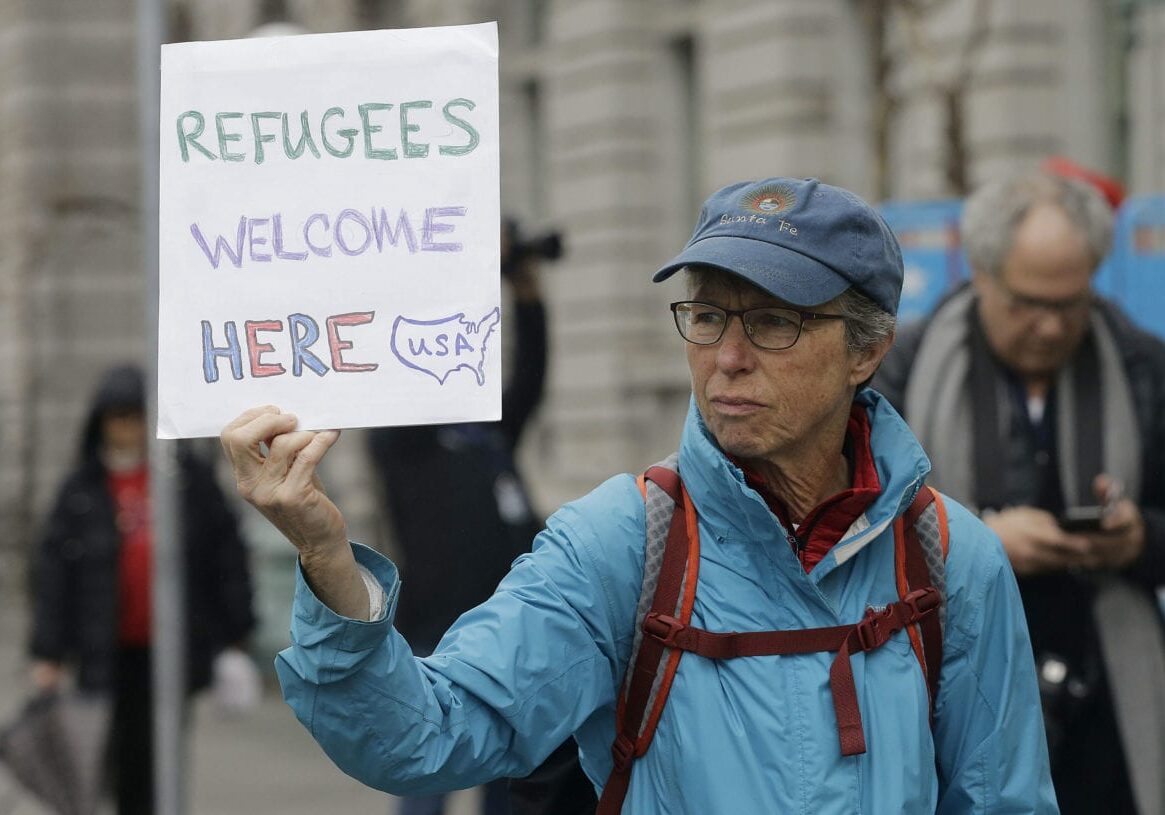protester in San Francisco
