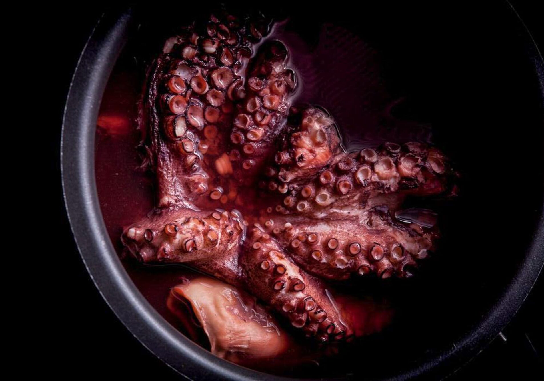 Boiled octopus, a recipe for "reliably tender, flavorful octopus that can be used as it is, or as a basis for fried or grilled octopus dishes," write Richard Horsey and Tim Wharton in <em>Ugly Food</em>. "Octopus is also totally sustainable, very economical and incredibly versatile — the various methods of preparation and cooking lend it subtly different flavors," says Wharto