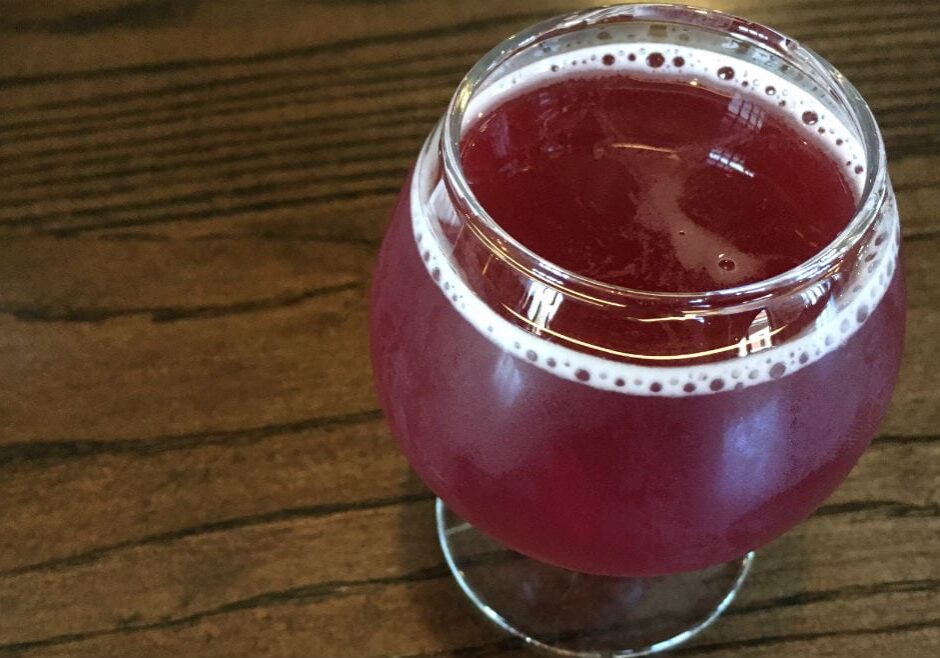 Beer in a snifter glass