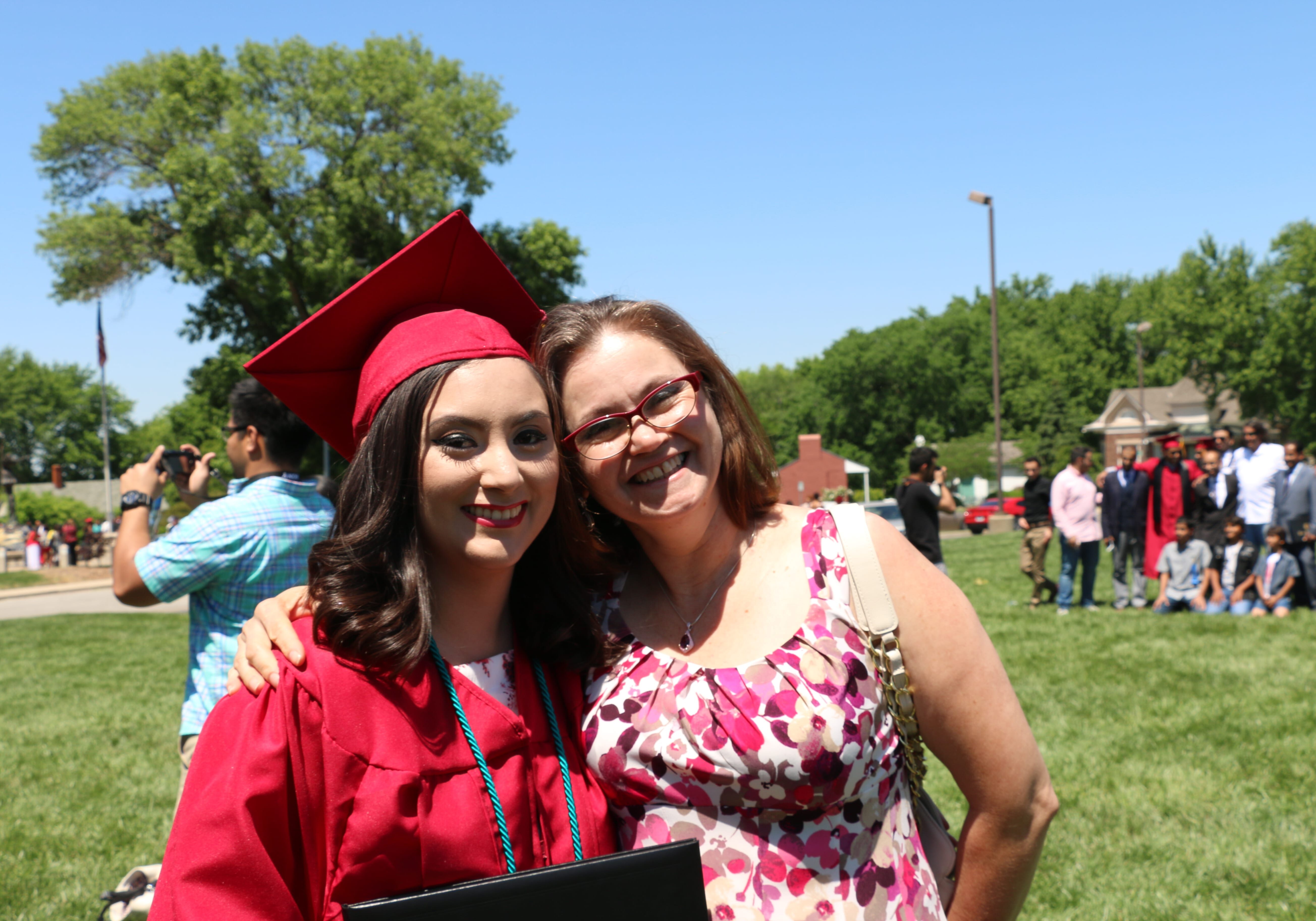 Wendy and her mother after graduation
