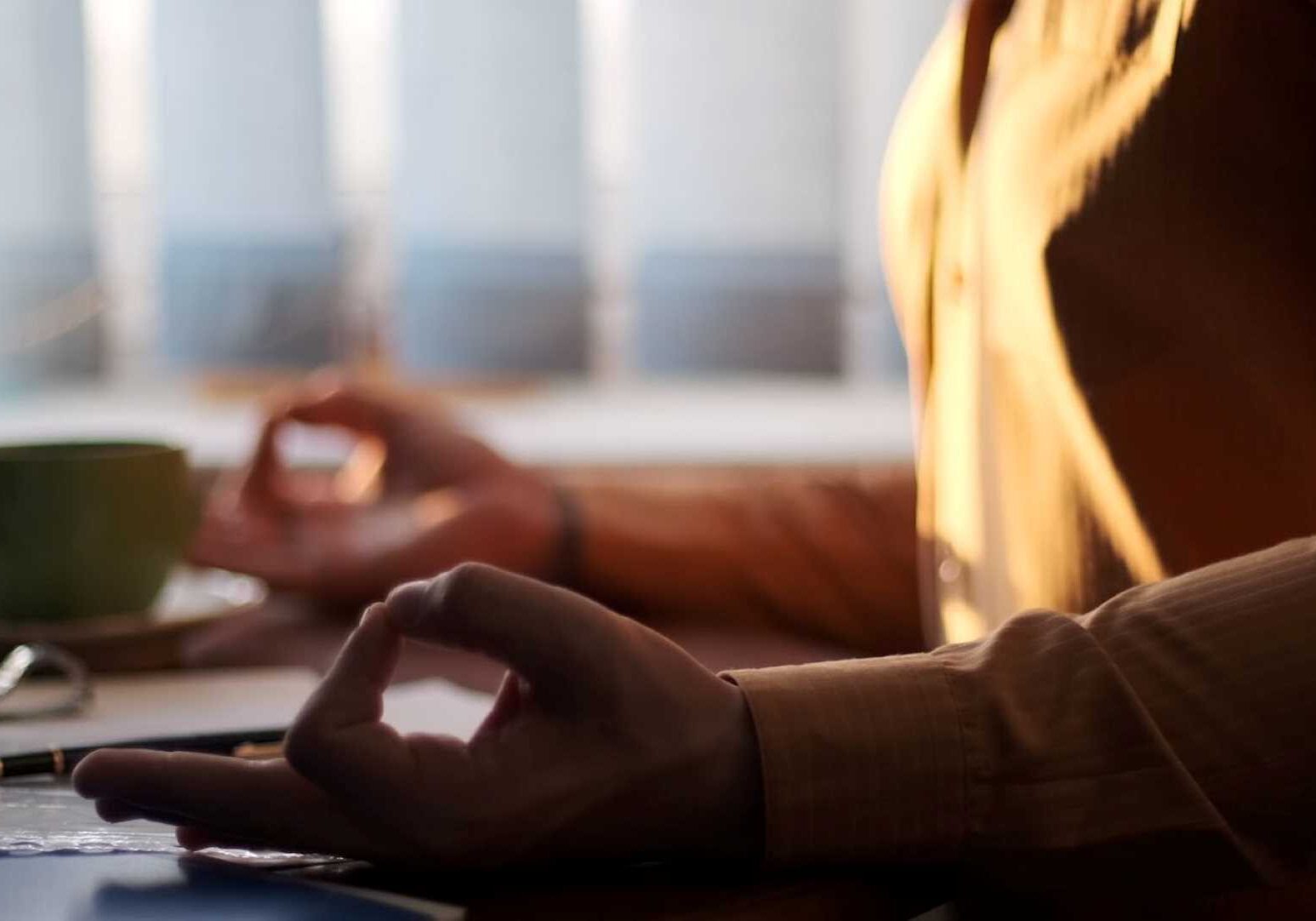 Yoga can be practiced at your desk.